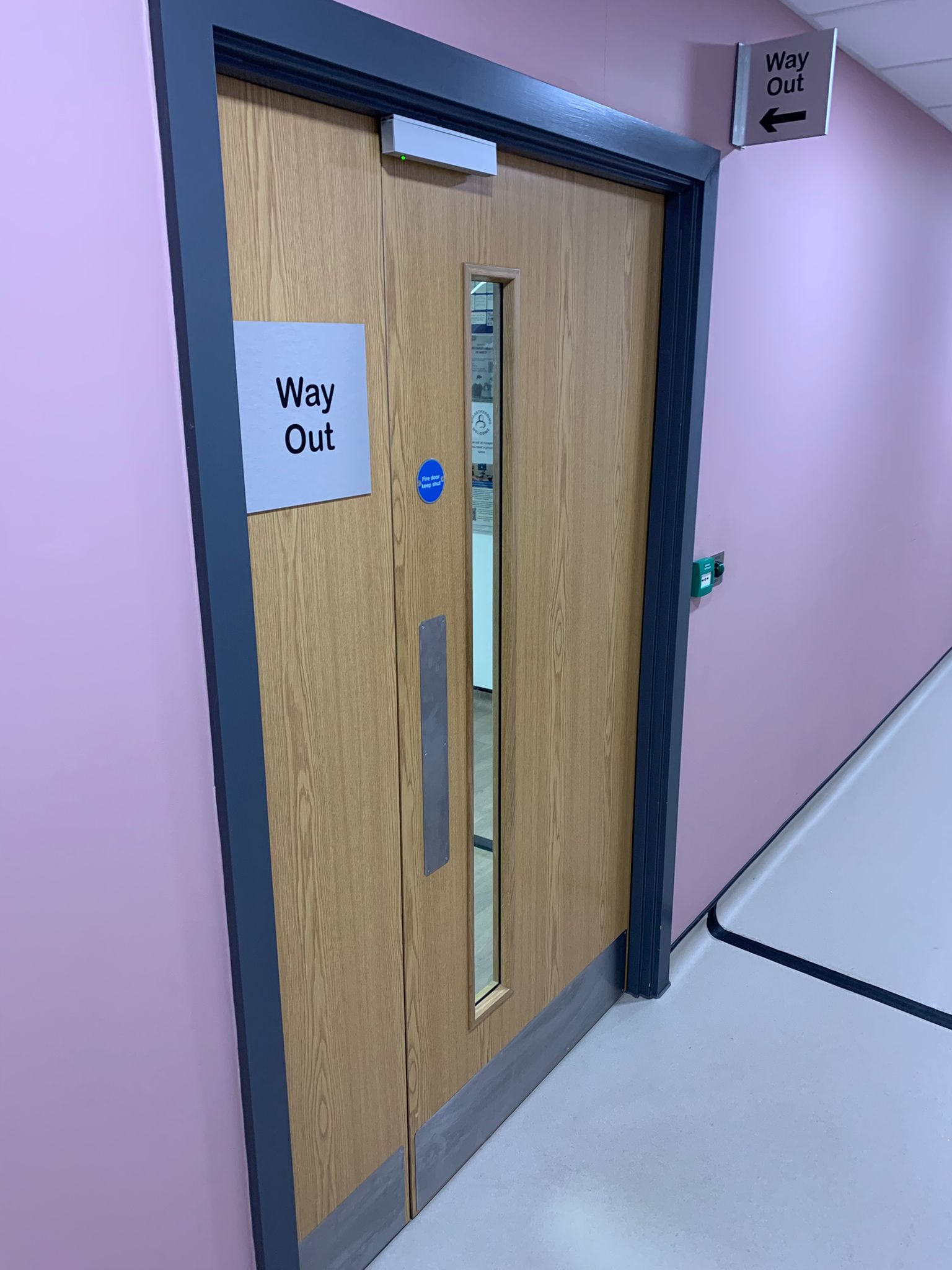 Way out door installation