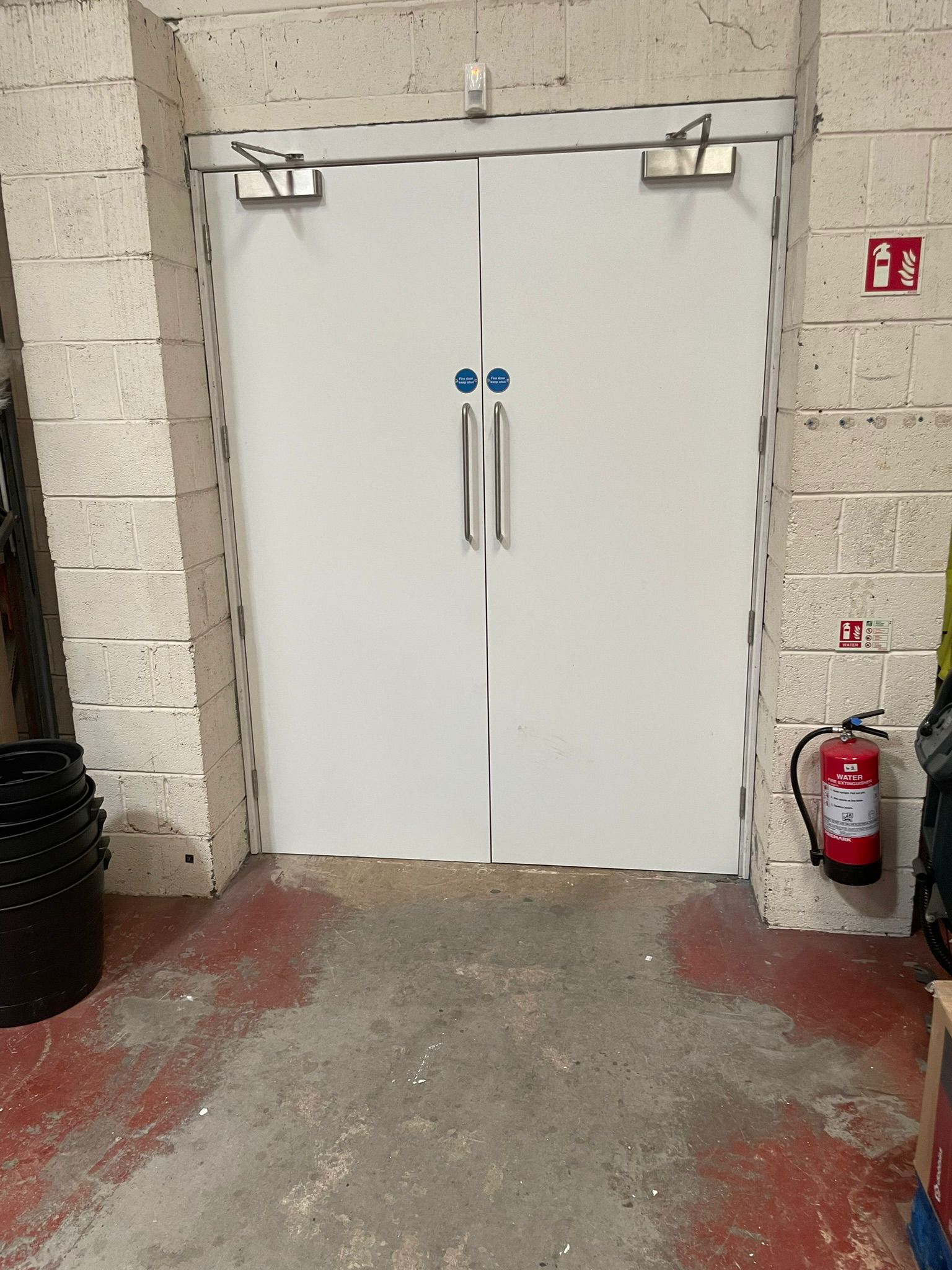 Double commercial fire doors